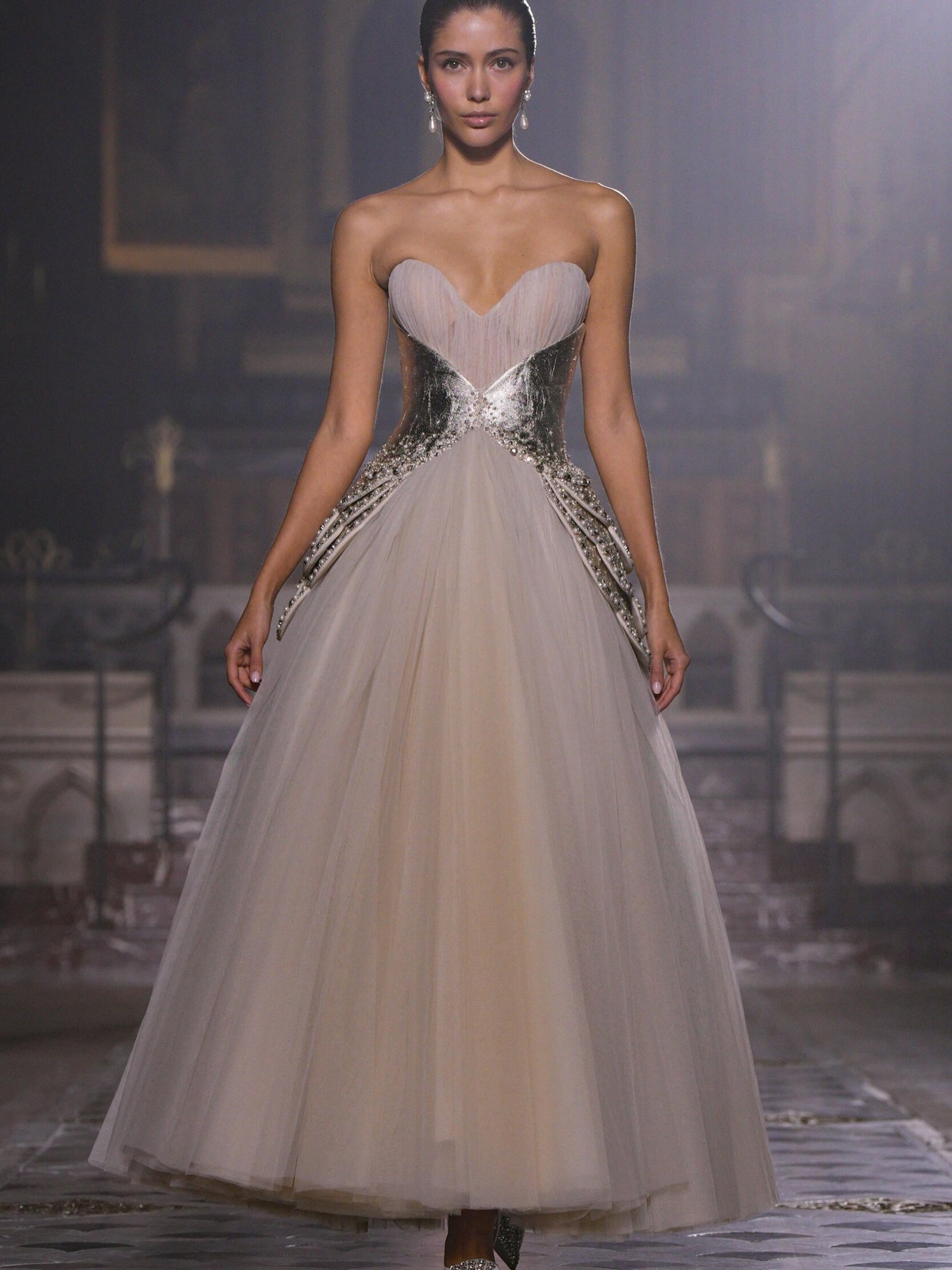 من مجموعة الحب لدار جورج حبيقة في أسبوع الخياطة الراقية في باريس (إنستغرام)