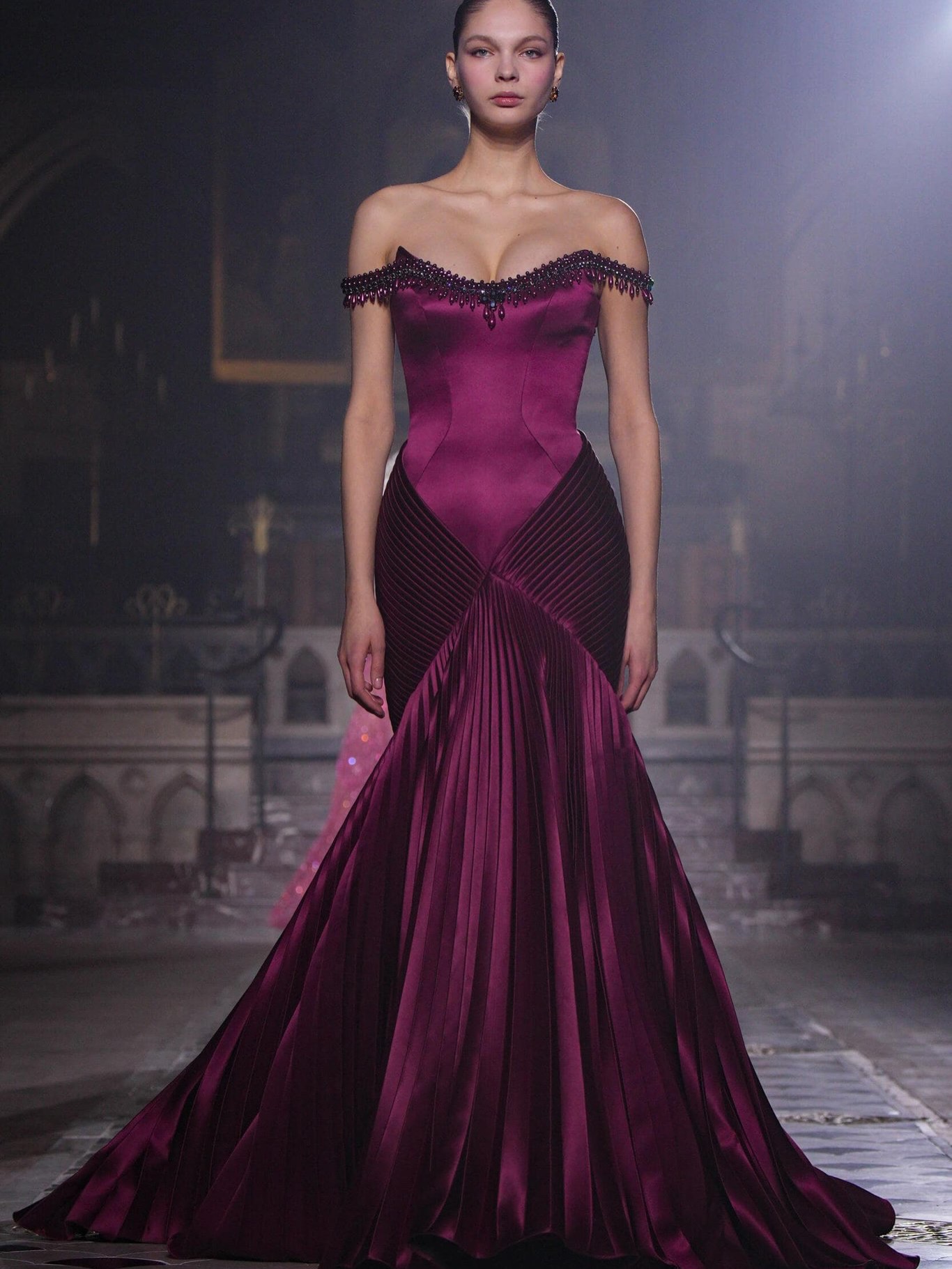 من مجموعة الحب لدار جورج حبيقة في أسبوع الخياطة الراقية في باريس (إنستغرام)