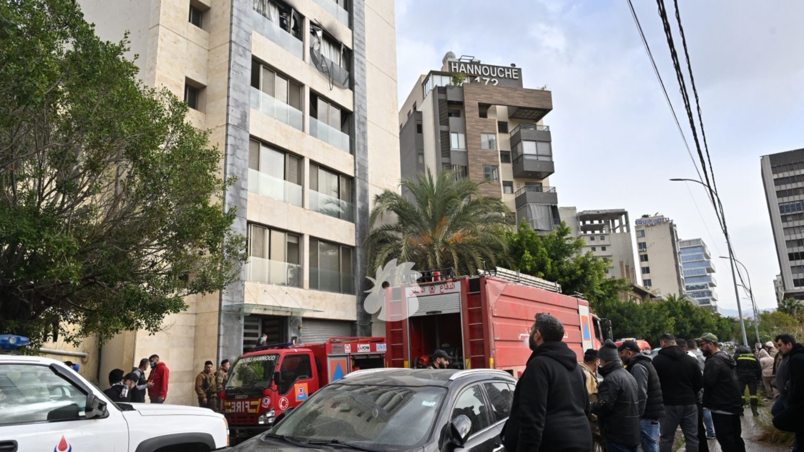 الشقة المستهدفة في النبعة. (حسام شبارو)