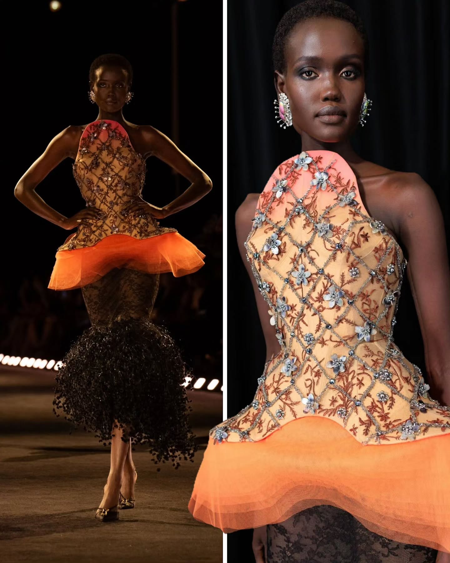 عرض سكياباريلي في أسبوع الموضة الباريسي للخياطة الراقية (إنستغرام)