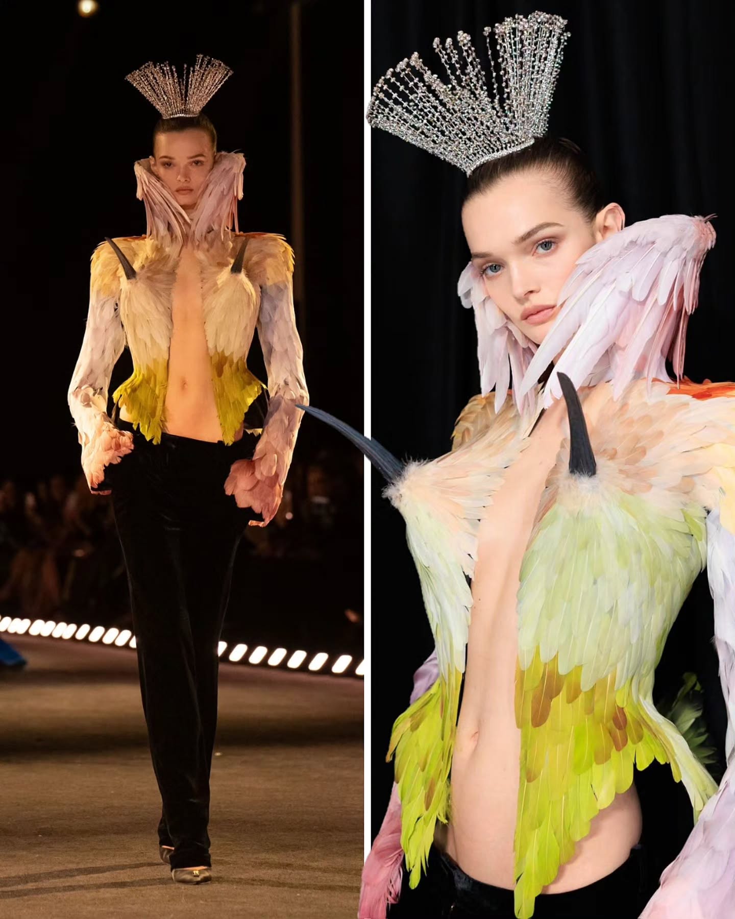 عرض سكياباريلي في أسبوع الموضة الباريسي للخياطة الراقية (إنستغرام)