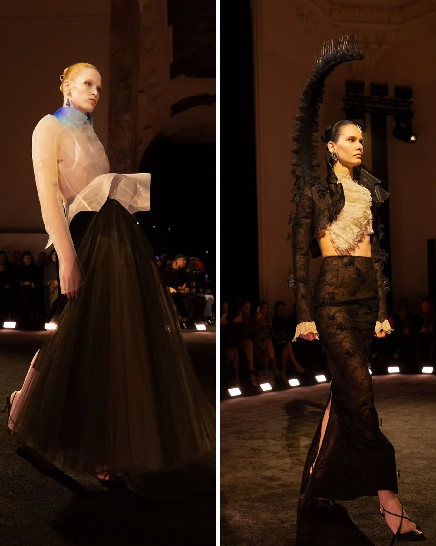 عرض سكياباريلي في أسبوع الموضة الباريسي للخياطة الراقية (إنستغرام)