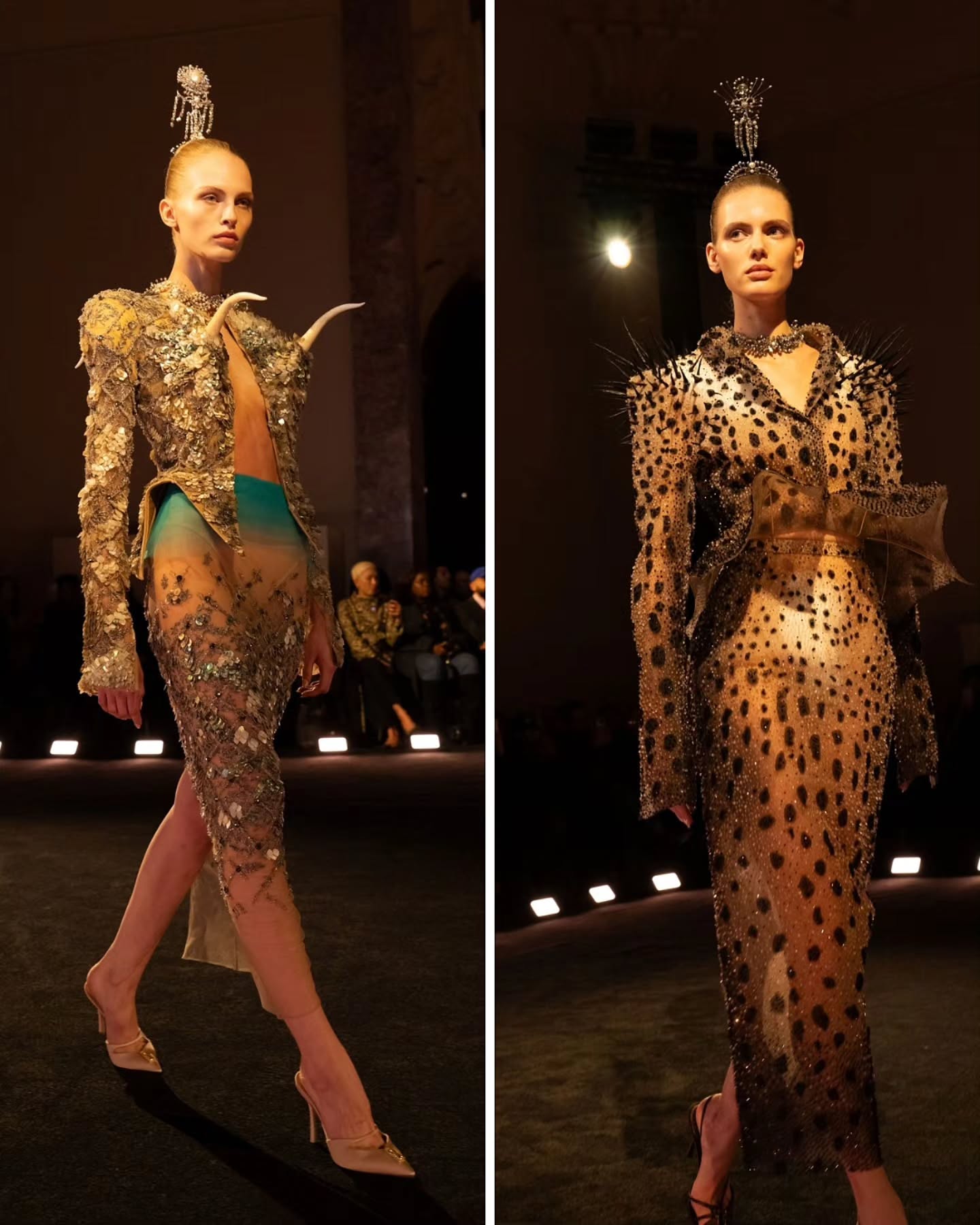 عرض سكياباريلي في أسبوع الموضة الباريسي للخياطة الراقية (إنستغرام)