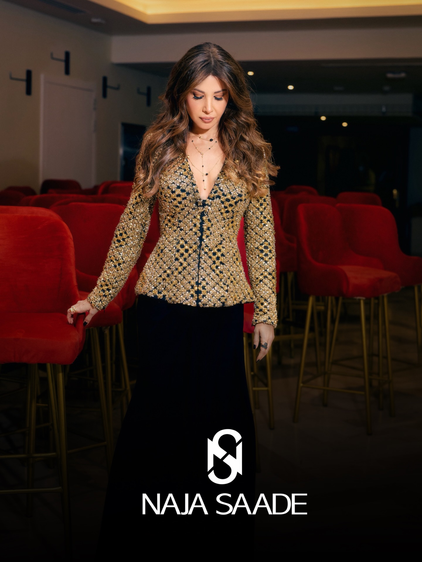 نانسي عجرم كما بدت في دار الأوبرا الجديدة في القاهرة بتصميم نجا سعادة (إنستغرام)