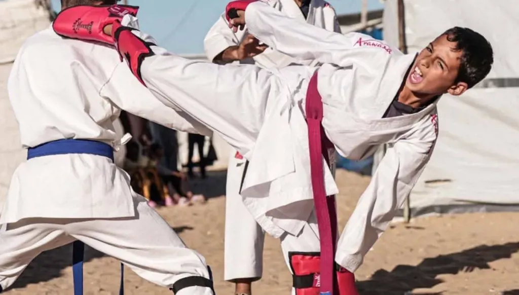 Karate on the sands: Gaza’s young fighters