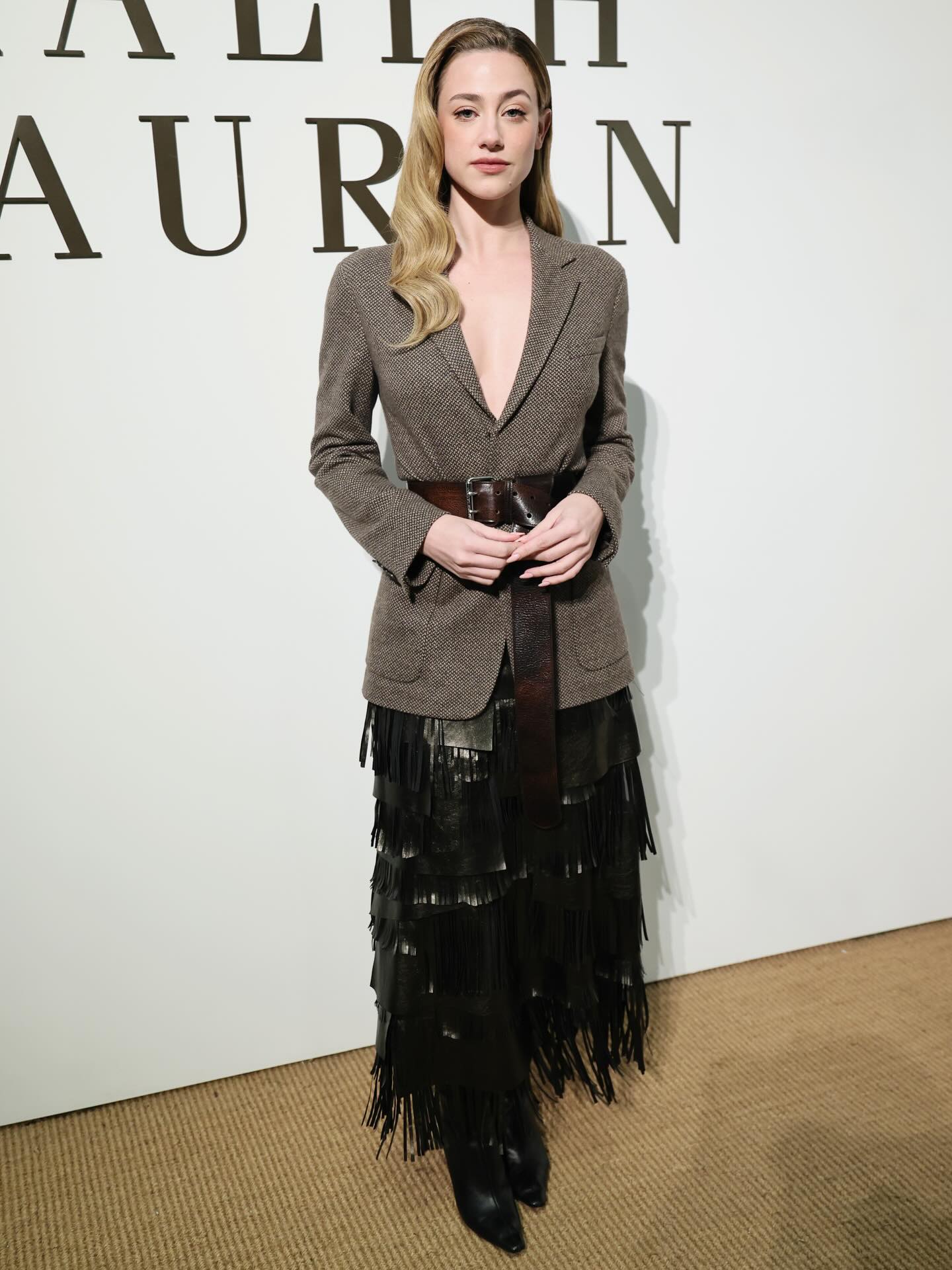 ليلي راينهارت في عرض أزياء رالف لورين (إنستغرام)