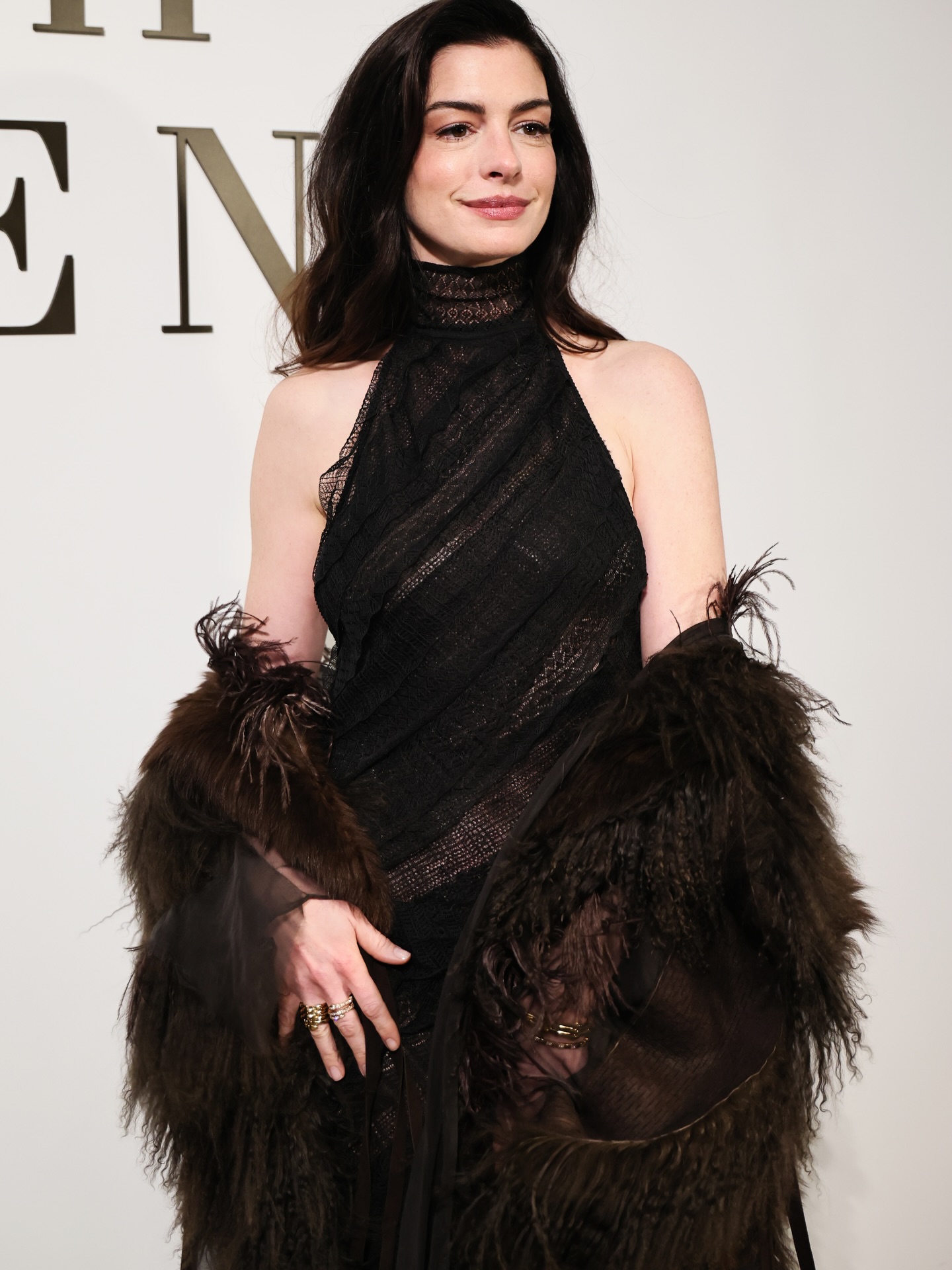 آن هاثاواي في عرض أزياء رالف لورين (إنستغرام)