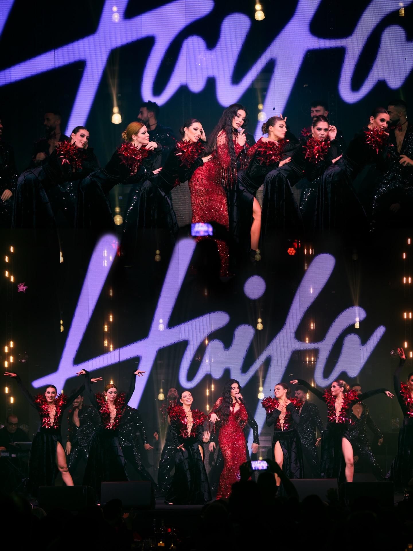 هيفاء وهبي على خشبة المسرح (تصوير جورج صليبا)