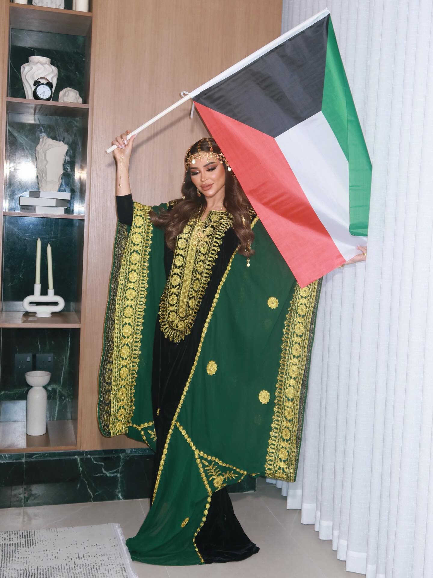 نهى نبيل بإطلالة تراثيّة في العيد الوطني الكويتيّ (إنستغرام)