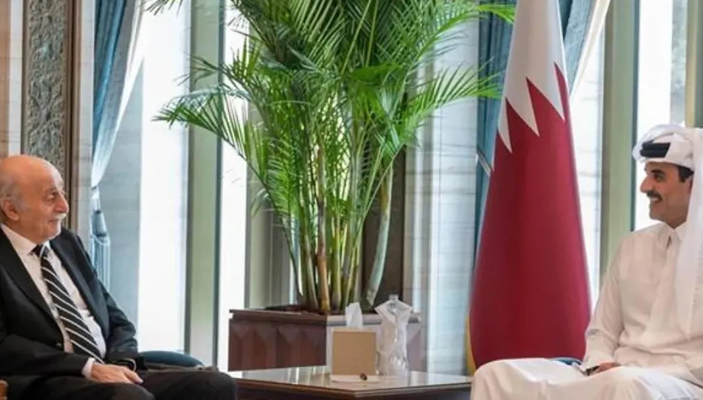 أمير قطر بحث مع وليد جنبلاط في المستجدّات اللبنانيّة