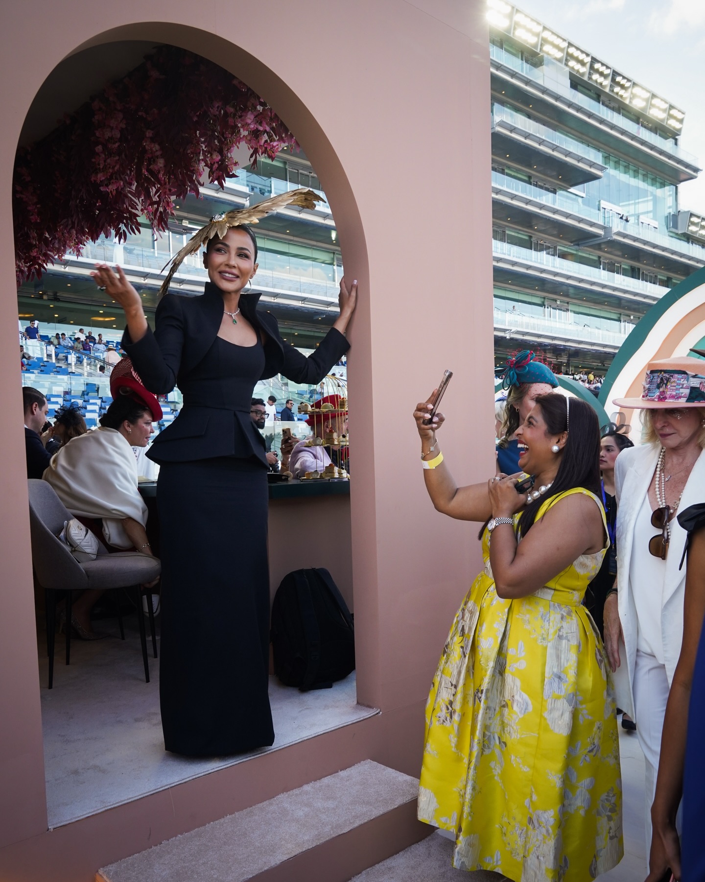 مهيرة عبد العزيز بالأسود من كريستينا فيدلسكايا (إنستغرام)