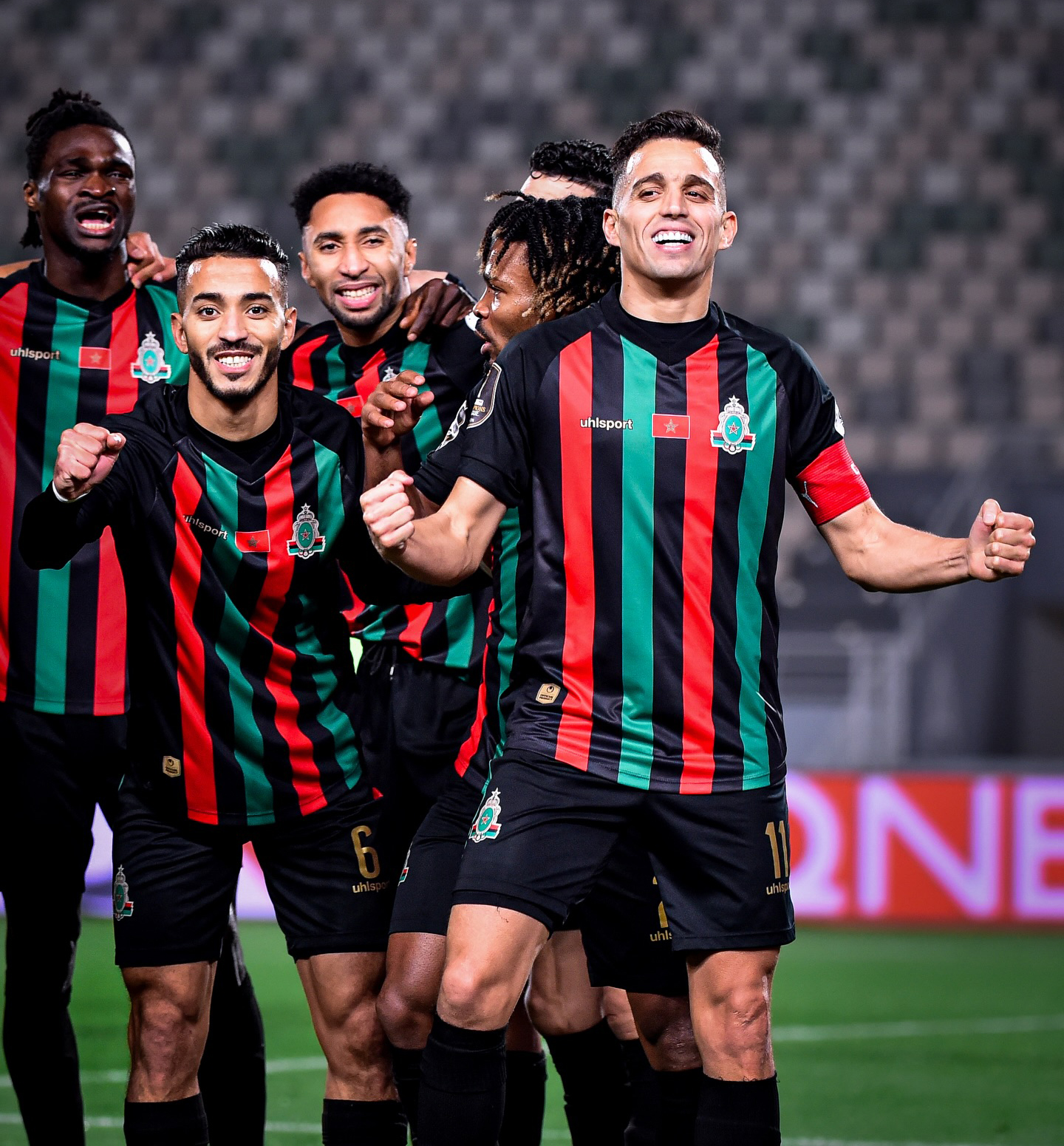 لاعبو الجيش الملكي المغربي. (وكالات)