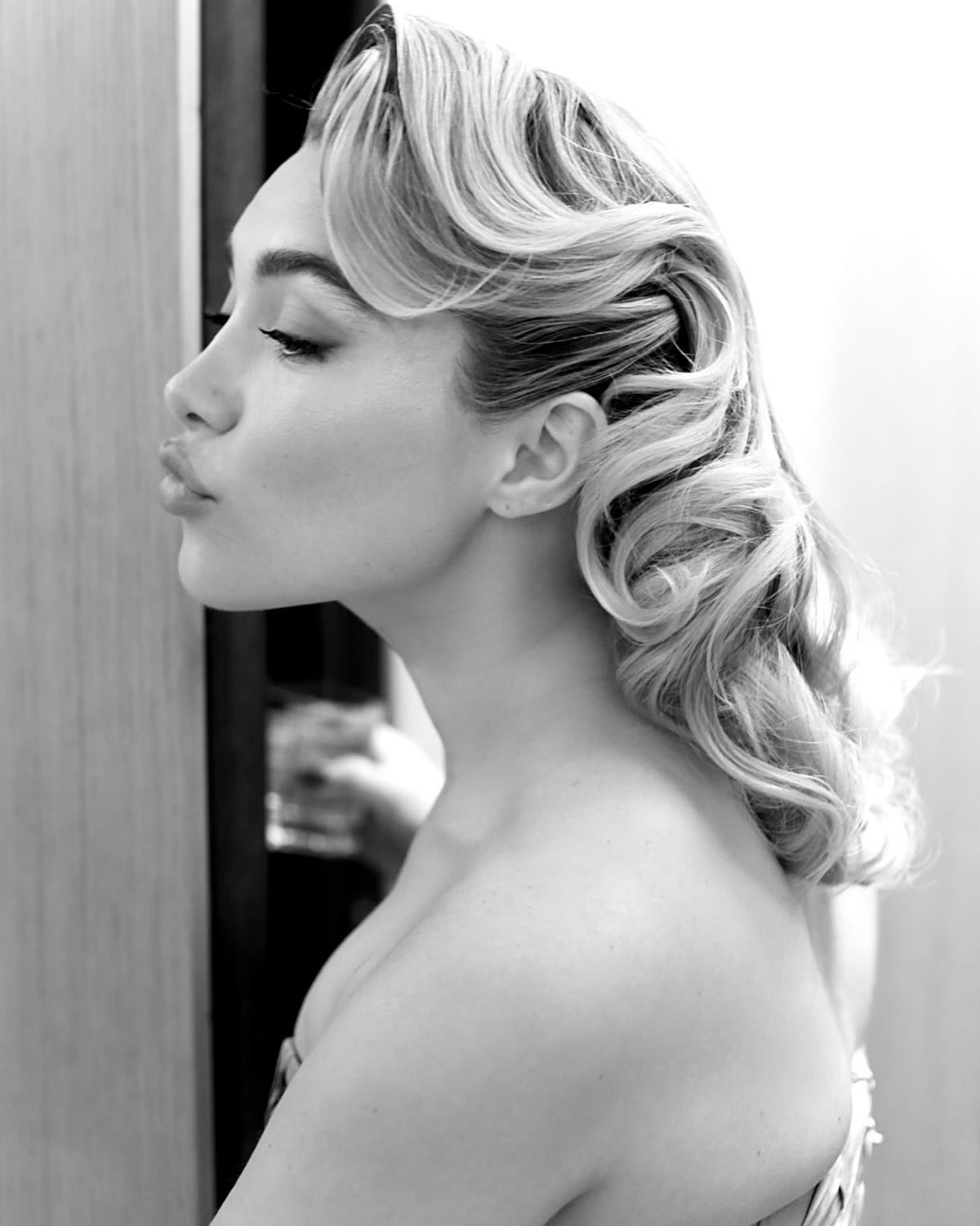 فلورنس بيو بتسريحة ريترو (إنستغرام)