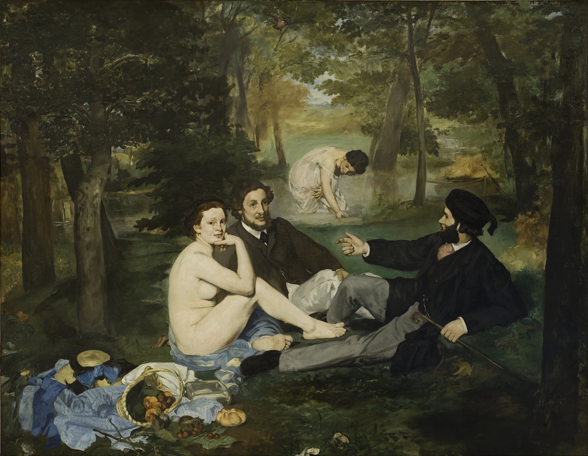 “الغداء في الحقل“ (1863) بريشة إدوار مانيه.