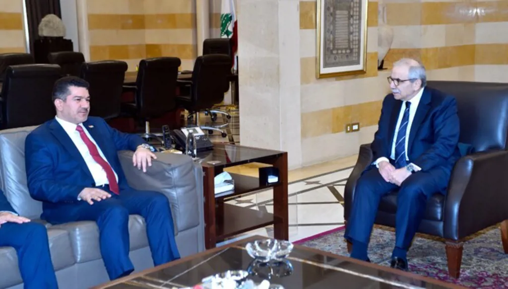 نواف سلام بحث مع موفد عراقي دعم إعادة إعمار لبنان وملف أنبوب النفط ومصفاة طرابلس