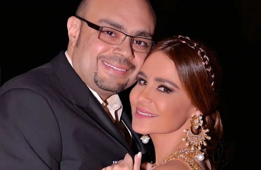 الفنانة اللبنانية كارول سماحة و المنتج المصري وليد مصطفي.