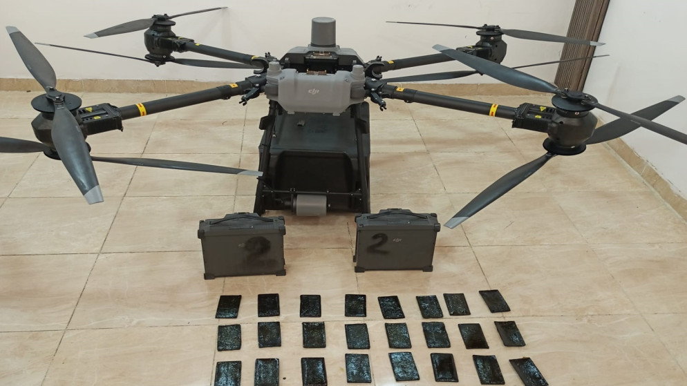 مسيرة كانت محملة بالمخدرات (الجيش الأردني)