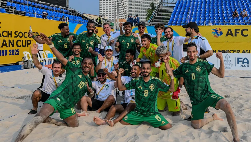 السعودية تتأهل لربع نهائي كأس آسيا لكرة القدم الشاطئية