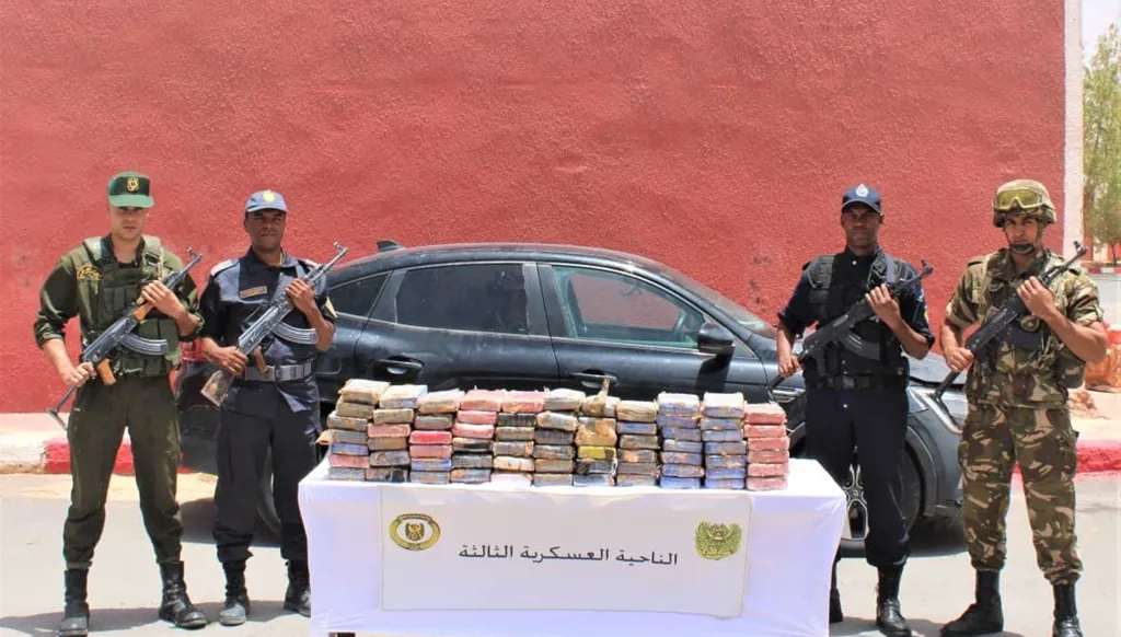 كميات من الكوكايين ضبطتها السلطات الجزائرية في أدرار، حزيران 2026. (وكالة الأنباء الجزائرية)