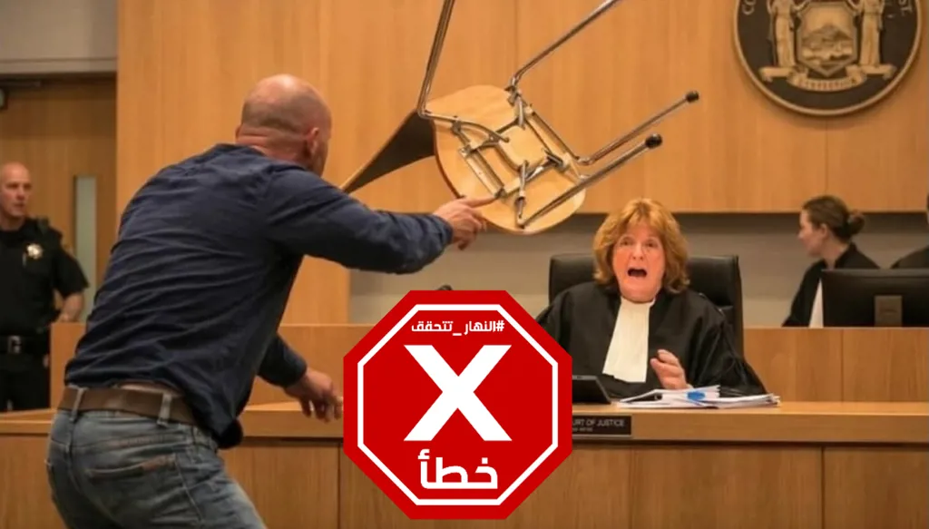 أب غاضب يضرب القاضية بكرسي... حقيقة الصورة التي شاهدها الملايين | النهار تدقق FactCheck