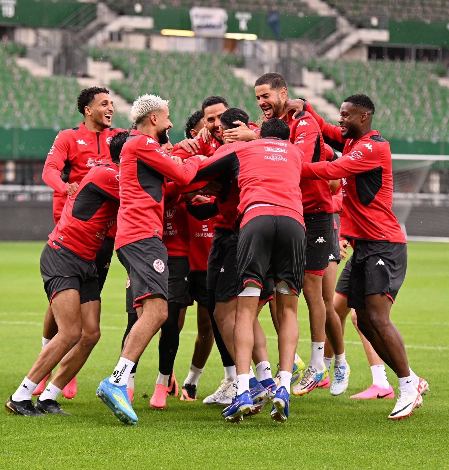 من تمارين منتخب تونس. (وكالات)