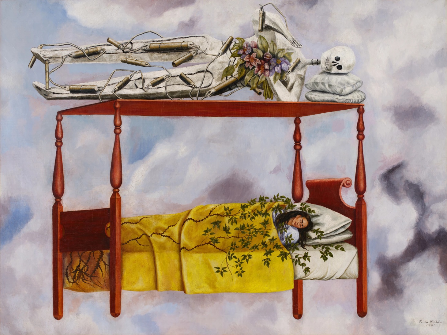 “Dream, The Bed” (1940) by Frida Kahlo. (Sotheby’s)