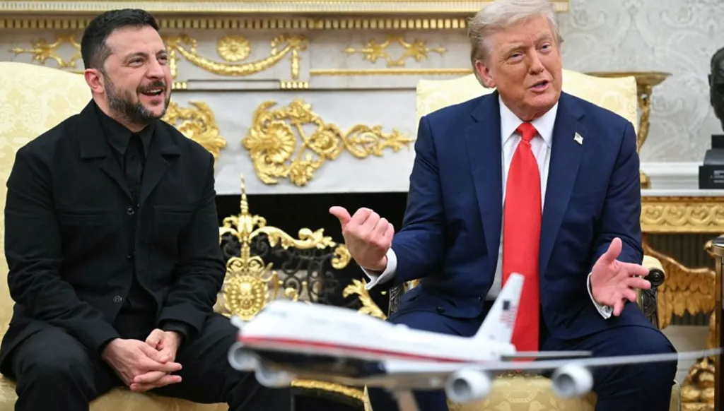 بدلة زيلينسكي تلفت نظر ترامب وتثير الضحك