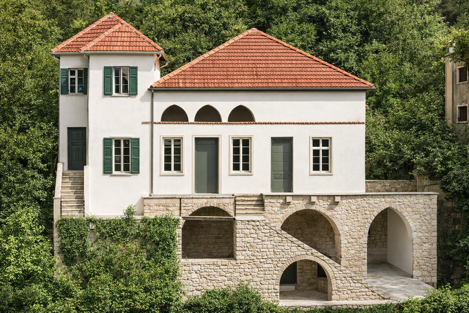 صورة مولّدة بالذكاء الاطناعي لتصوّر مستقبلي بعد الترميم.