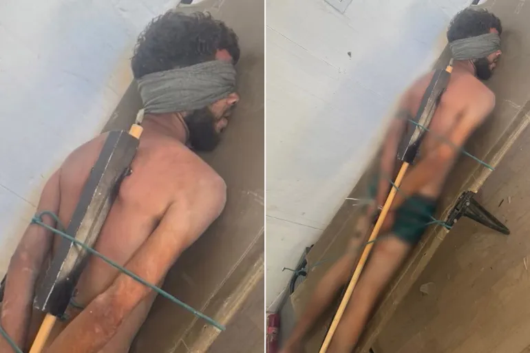 صورة الفلسطيني التي أثارت غضبا واسعا بمنصات التواصل (إكس)