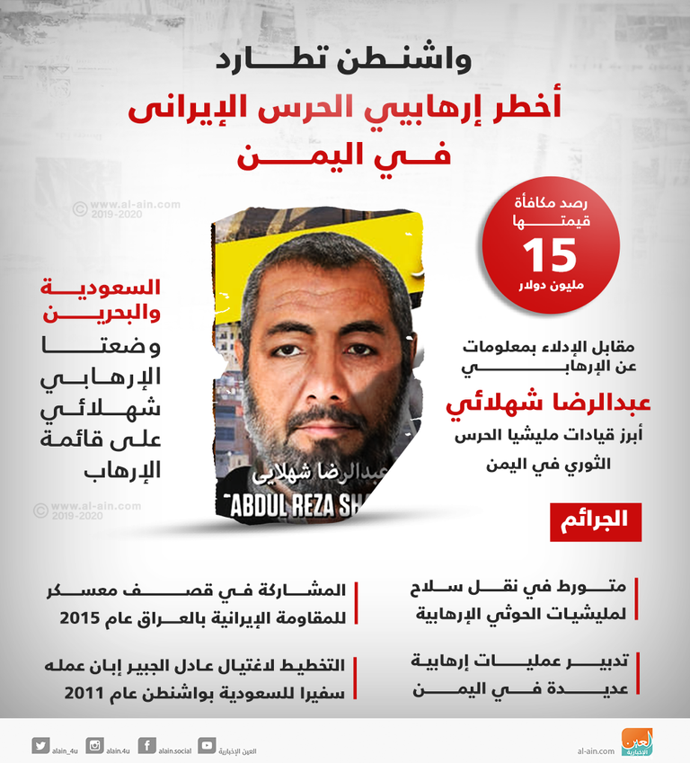 شهلائي مطلوب وأميركا رصدت مكافأة (مواقع)