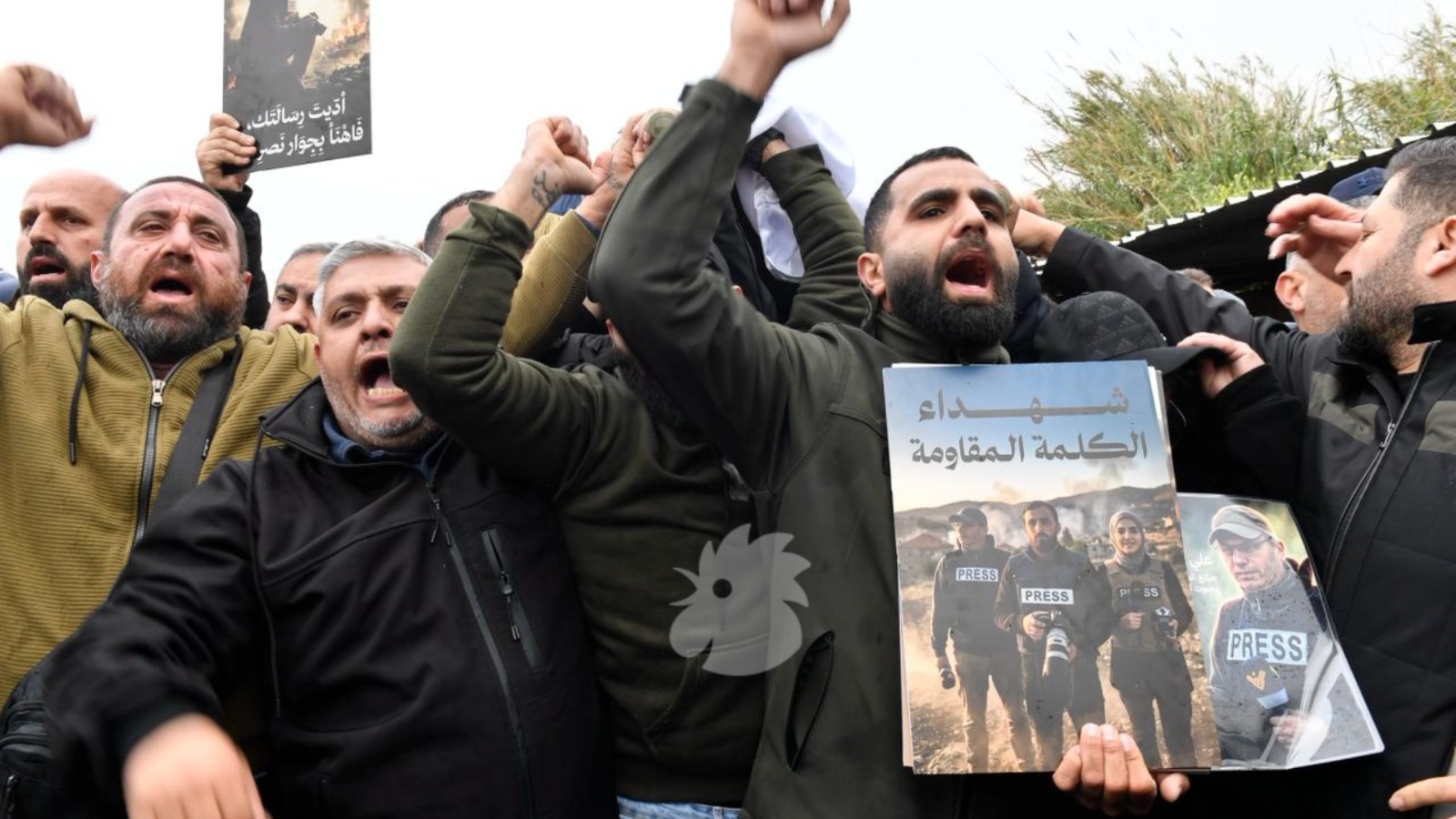 تشييع علي شعيب وفاطمة فتوني. (حسام شبارو)