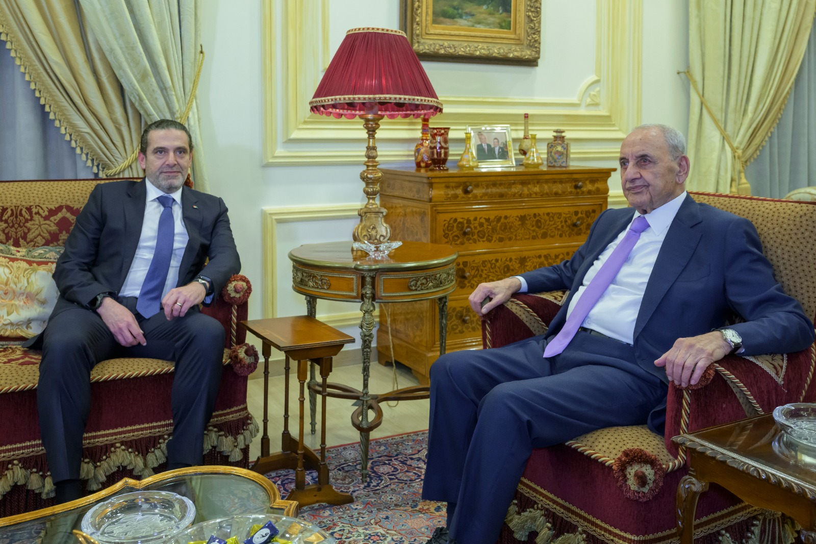 بري والحريري في عين التينة (نبيل اسماعيل)