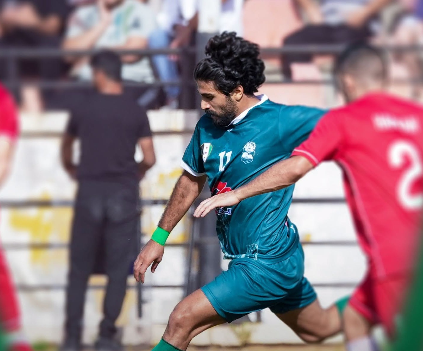 من مباراة أهلي حلب والحرية.