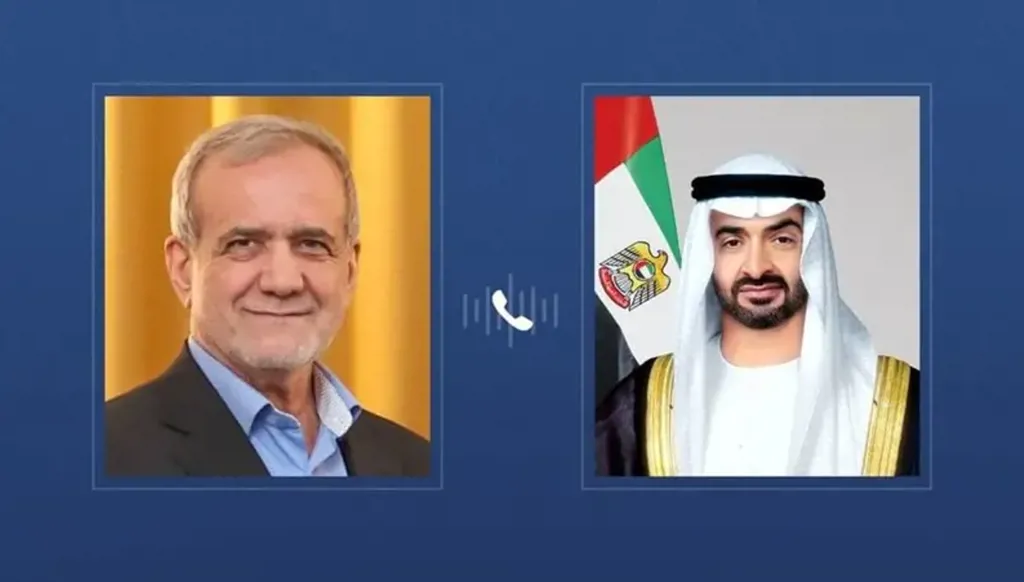 رئيسا الإمارات وإيران يبحثان علاقات البلدين والتطورات الإقليمية