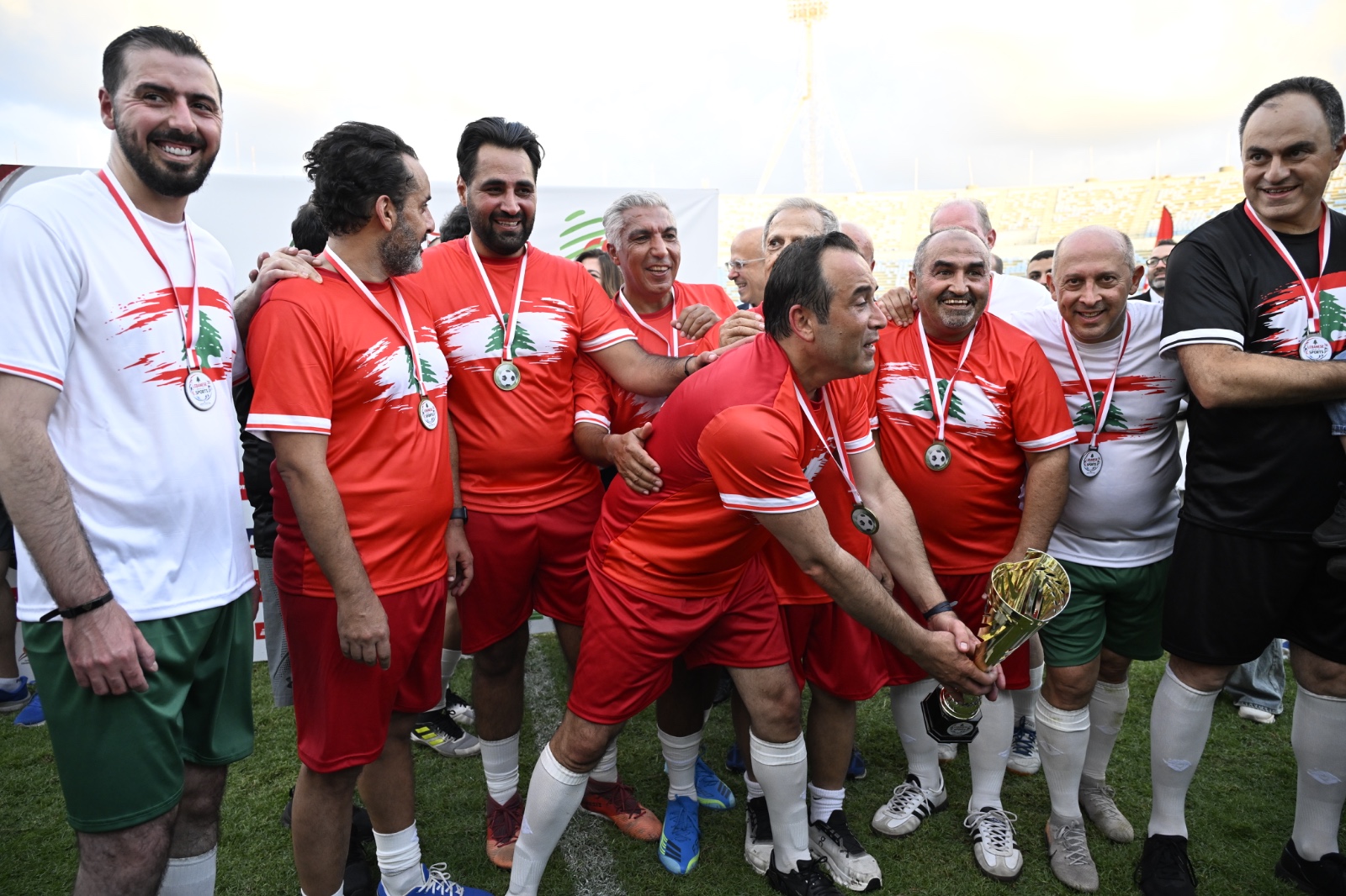 من المباراة بين النواب. (تصوير حسام شبارو)