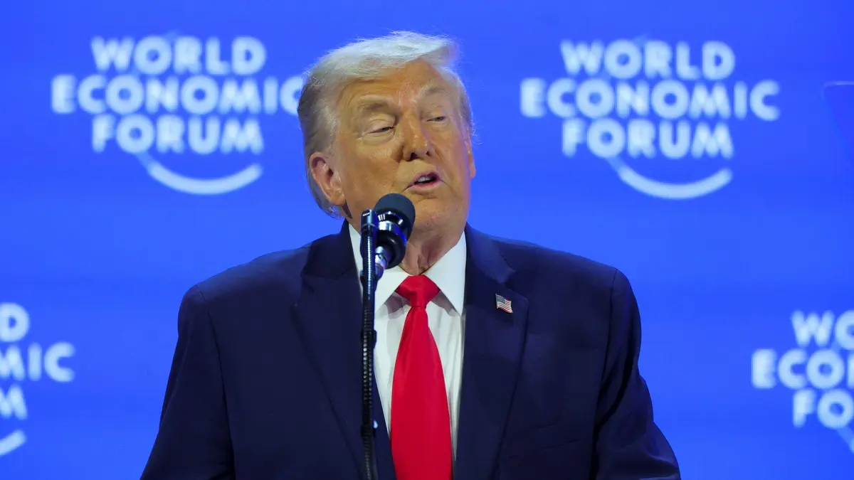الرئيس الأميركي دونالد ترامب في دافوس (وكالات)