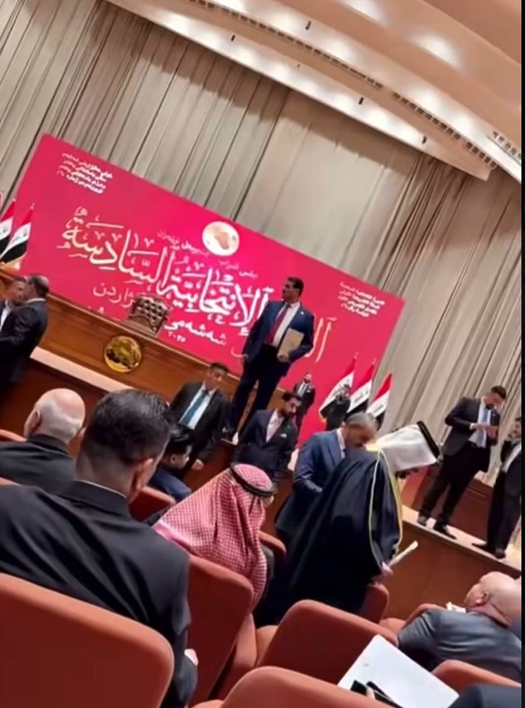 بدء جلسة مجلس النواب العراقي بدورته السادسة لانتخاب رئيسه ونائبيه (إكس)