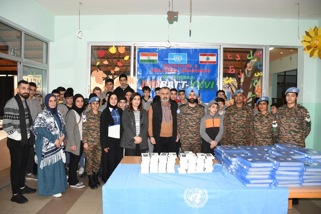 لقطة تذكارية بعد حلقة التوعية في مدرسة شبعا.