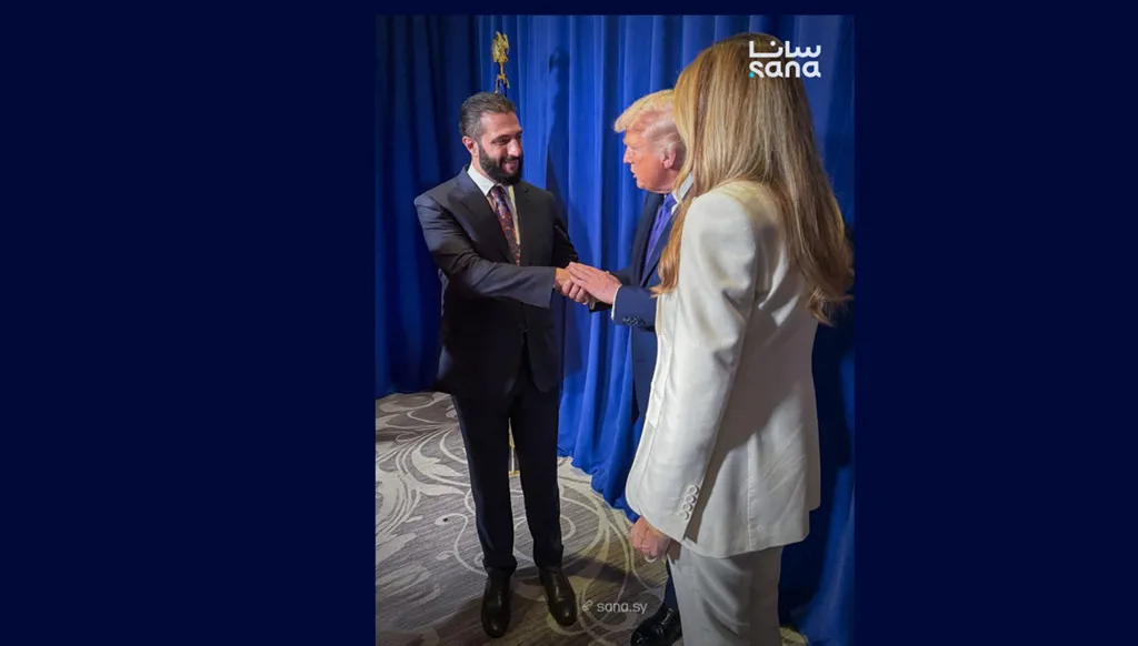 بالصور -  الشرع يلتقي ترامب على هامش أعمال الجمعية العامة للأمم المتحدة