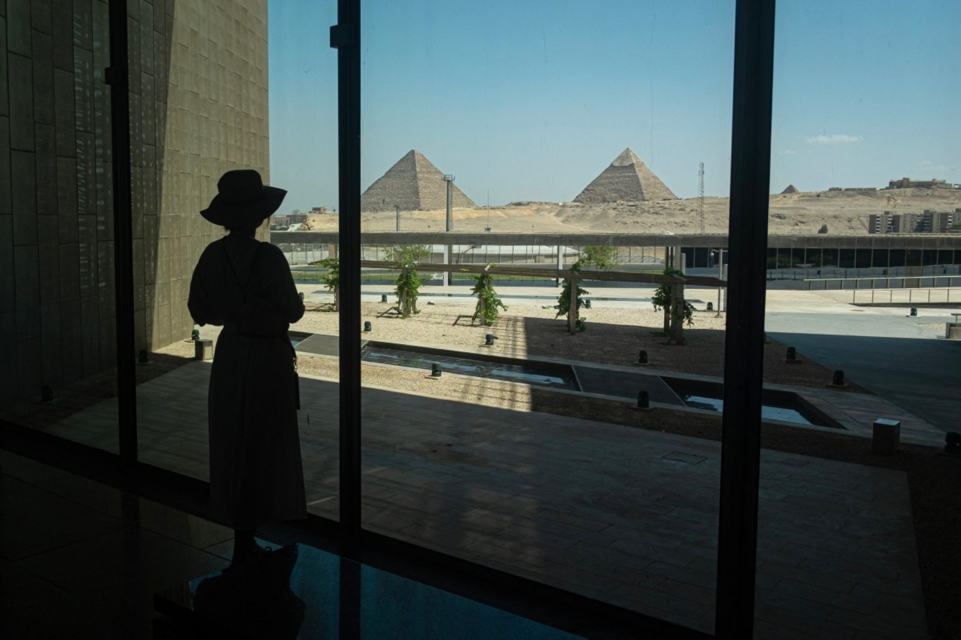 مشهد من المتحف المصري الكبير. (أ ف ب)