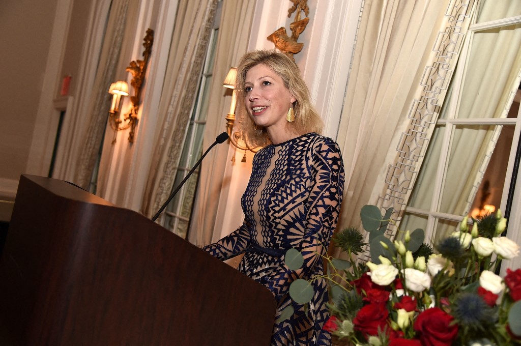 مستشارة الرئيس إيمانويل ماكرون آن كلير لوجاندر. (أ ف ب)