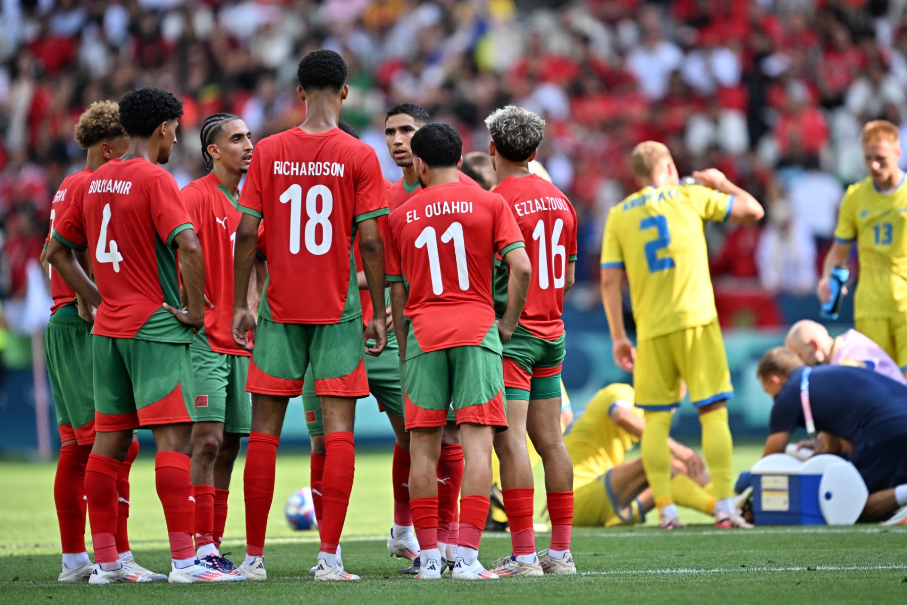 لاعبو منتخب المغرب. (أ ف ب)