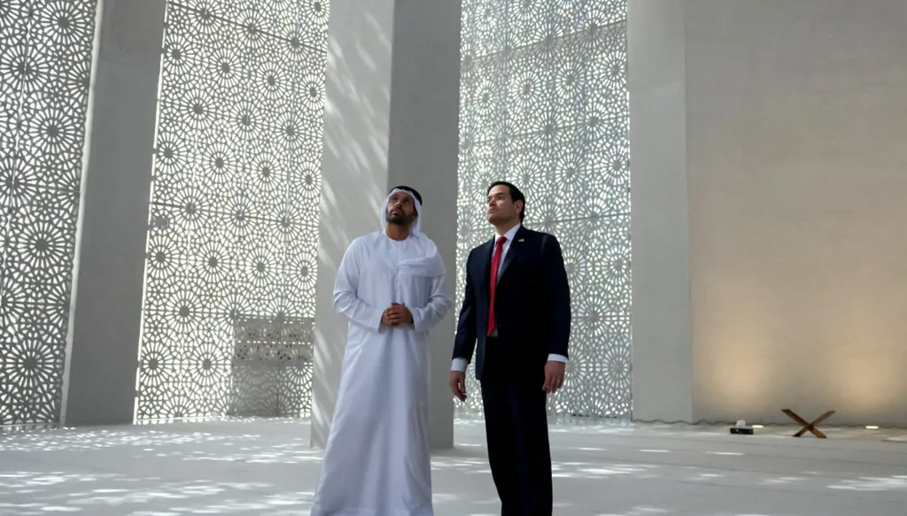 ماركو روبيو في أبوظبي المحطة الأخيرة من جولته على الشرق الأوسط