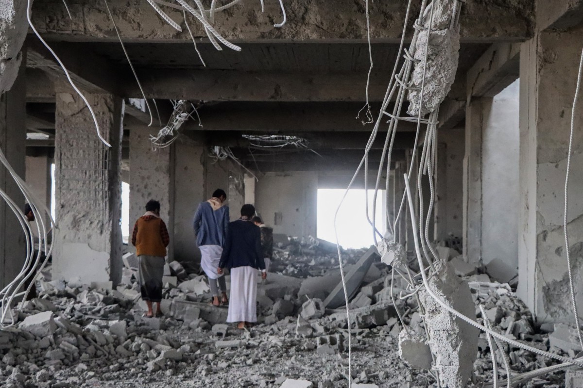 قصف أميركي على اليمن (أ ف ب).