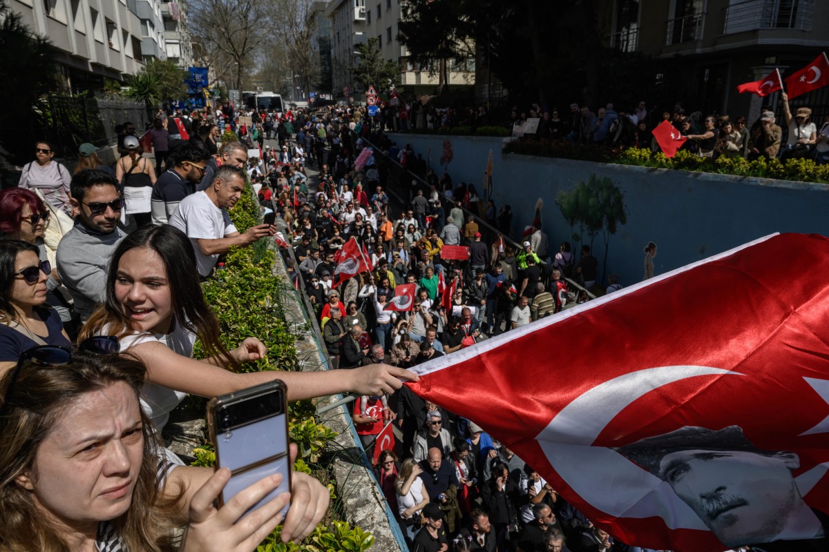 من الاحتجاجات في اسطنبول (ا ف ب)