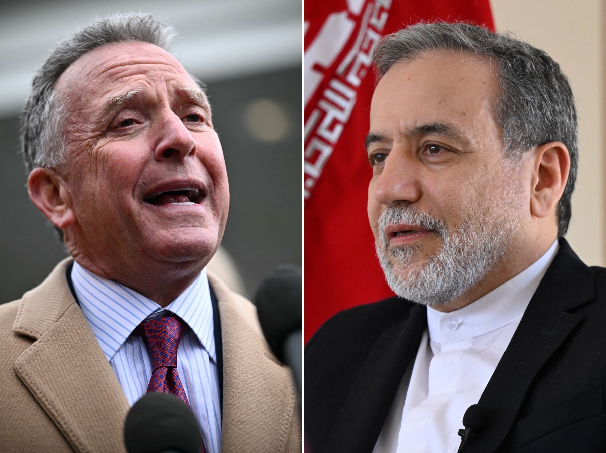 صورة مركبة لعراقجي وويتكوف (ا ف ب)