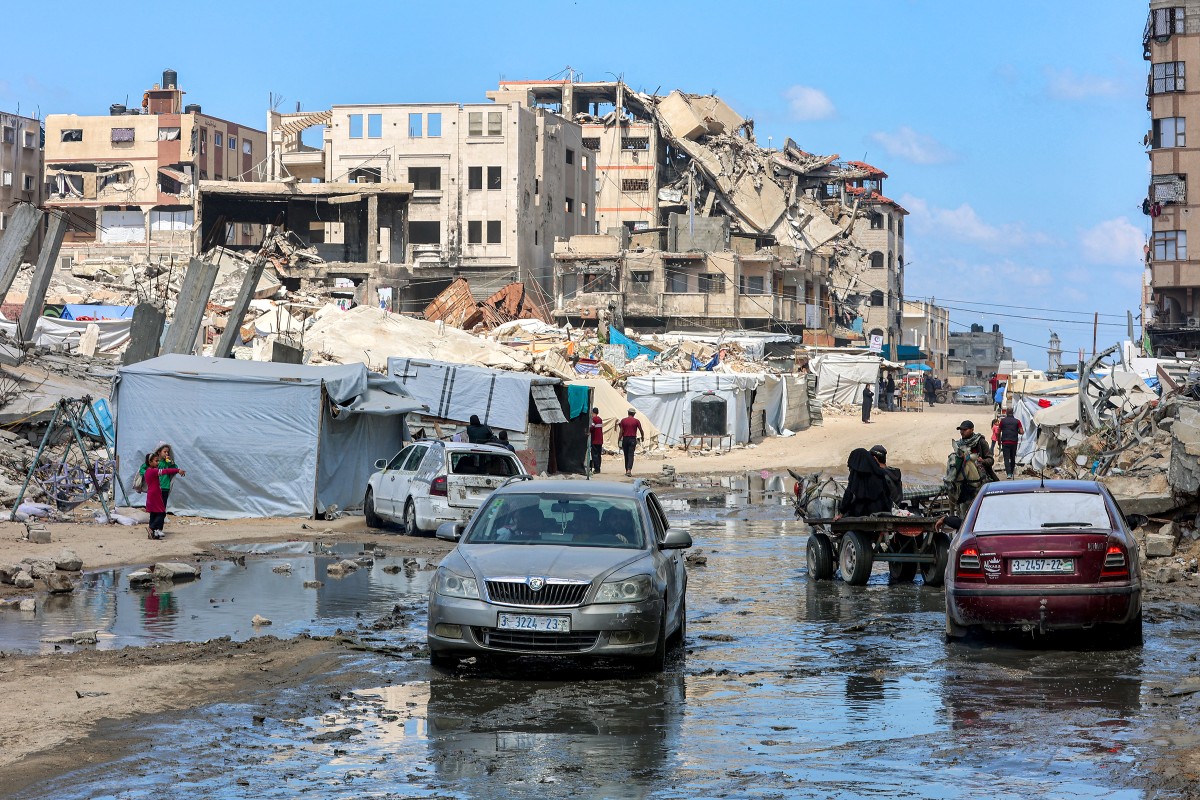 دمار في غزة. (أ ف ب)