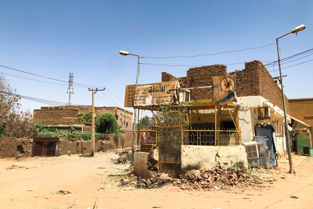 مبنى مدمر في السودان (ا ف ب)