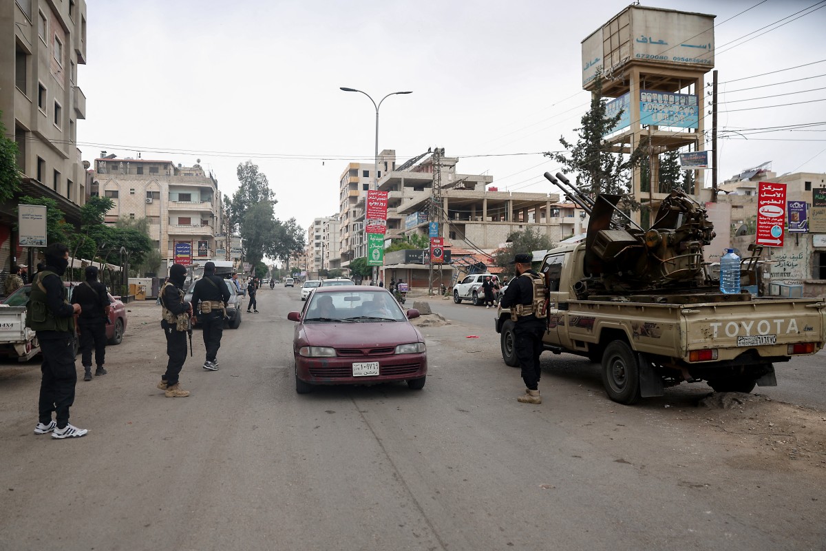 قوات الإدارة السورية في صحنايا (أ ف ب.)