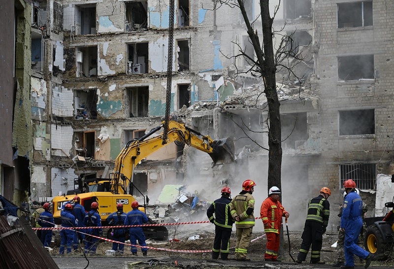 دمار في كييف (ا ف ب)